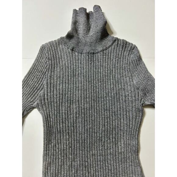 Yoki Gray Turtleneck Sweater Pullover Women L - Picture 4 of 13